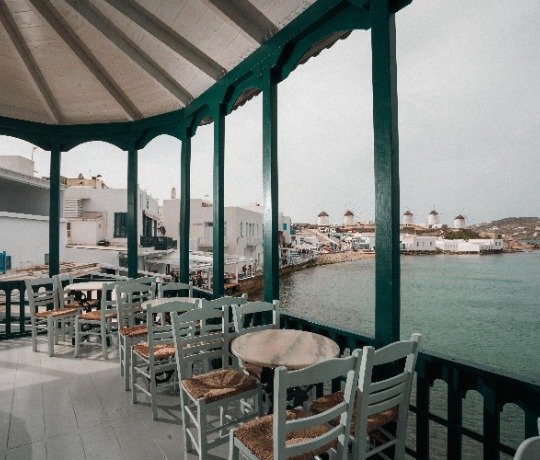 windmills view Veranda Mykonos